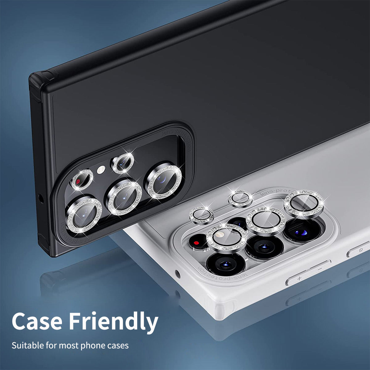 ENKAY HAT PRINCE For Samsung Galaxy S24 Ultra Camera Lens Protector Aluminum Alloy Glitter Ring Lens Film - Purple