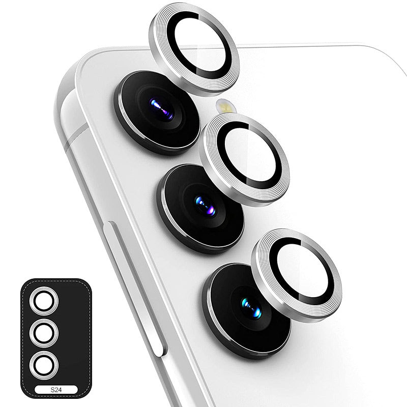 ENKAY HAT PRINCE For Samsung Galaxy S24 Individual Camera Lens Protector Ultra HD Lens Film - Silver