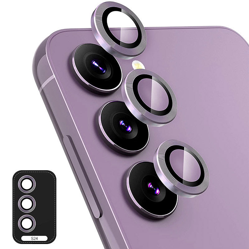 ENKAY HAT PRINCE For Samsung Galaxy S24 Individual Camera Lens Protector Ultra HD Lens Film - Purple