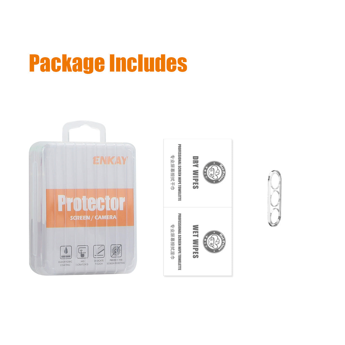 ENKAY HAT PRINCE For Samsung Galaxy S24 Integrated Tempered Glass Lens Protector Full Coverage - Transparent