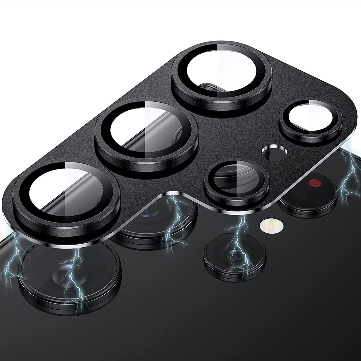 ENKAY HAT PRINCE For Samsung Galaxy S24 Ultra Camera Lens Protector AR HD Clear Lens Film - Black