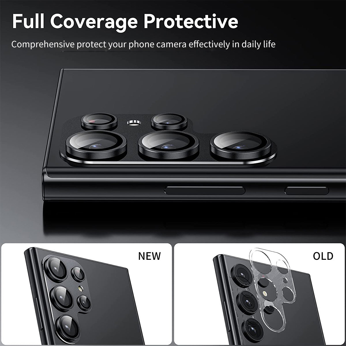 ENKAY HAT PRINCE For Samsung Galaxy S24 Ultra Camera Lens Protector AR HD Clear Lens Film - Black