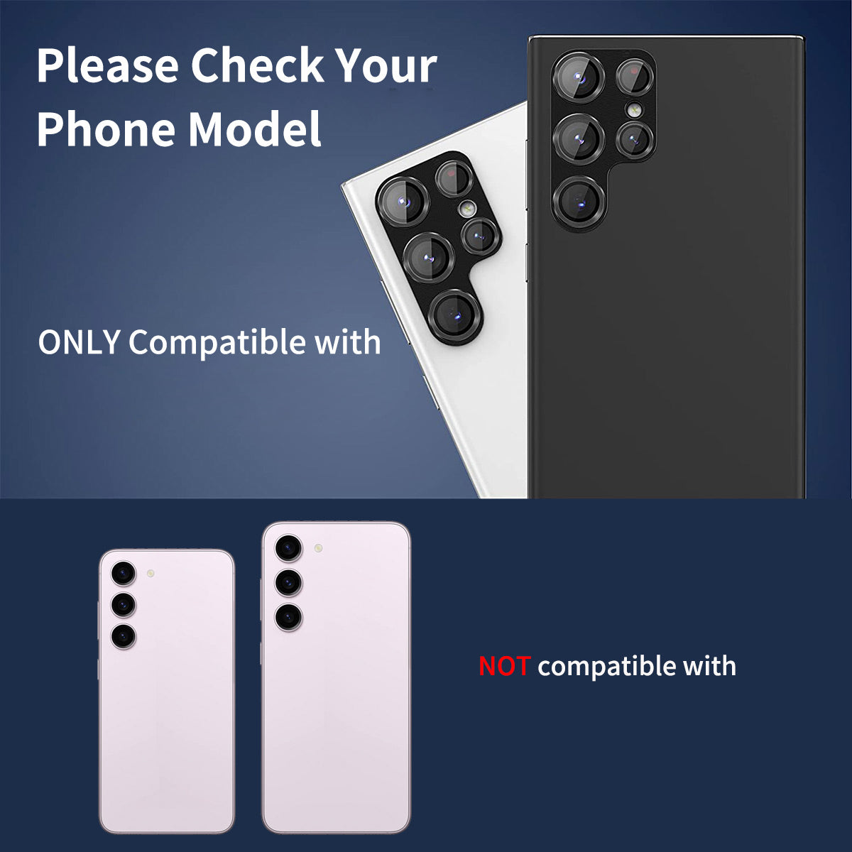 ENKAY HAT PRINCE For Samsung Galaxy S24 Ultra Camera Lens Protector Aluminium Alloy + Tempered Glass Anti-Scratch - Black