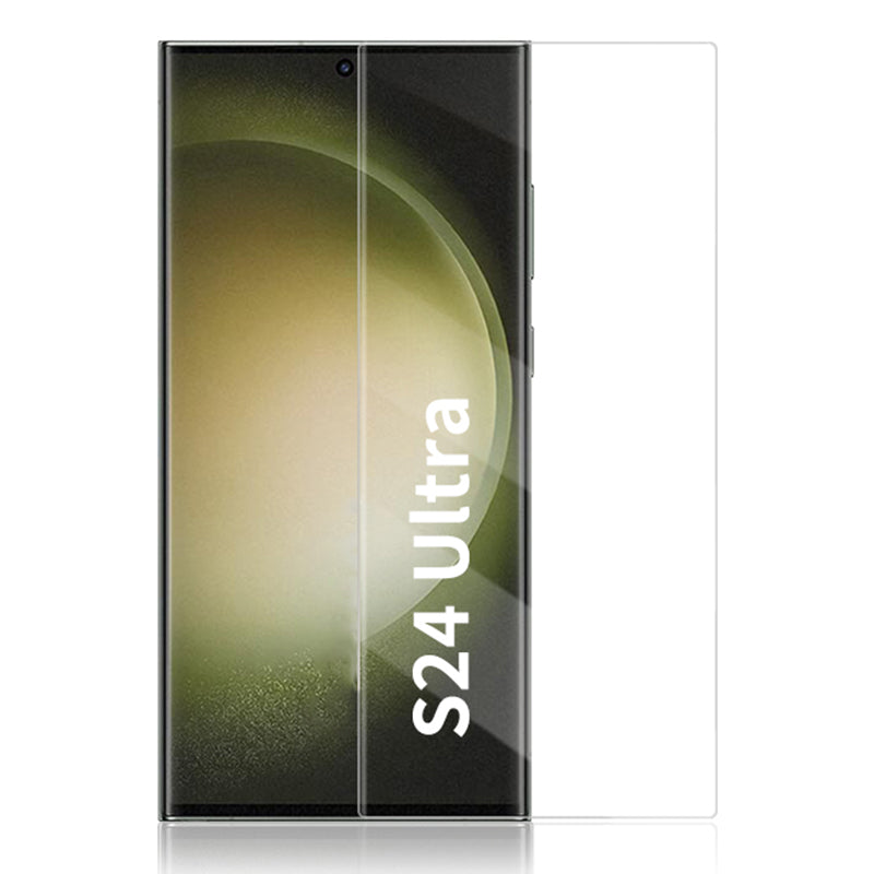 AMORUS For Samsung Galaxy S24 Ultra Screen Protector UV Liquid Adhesive Full Coverage 3D Curved Tempered Glass Film