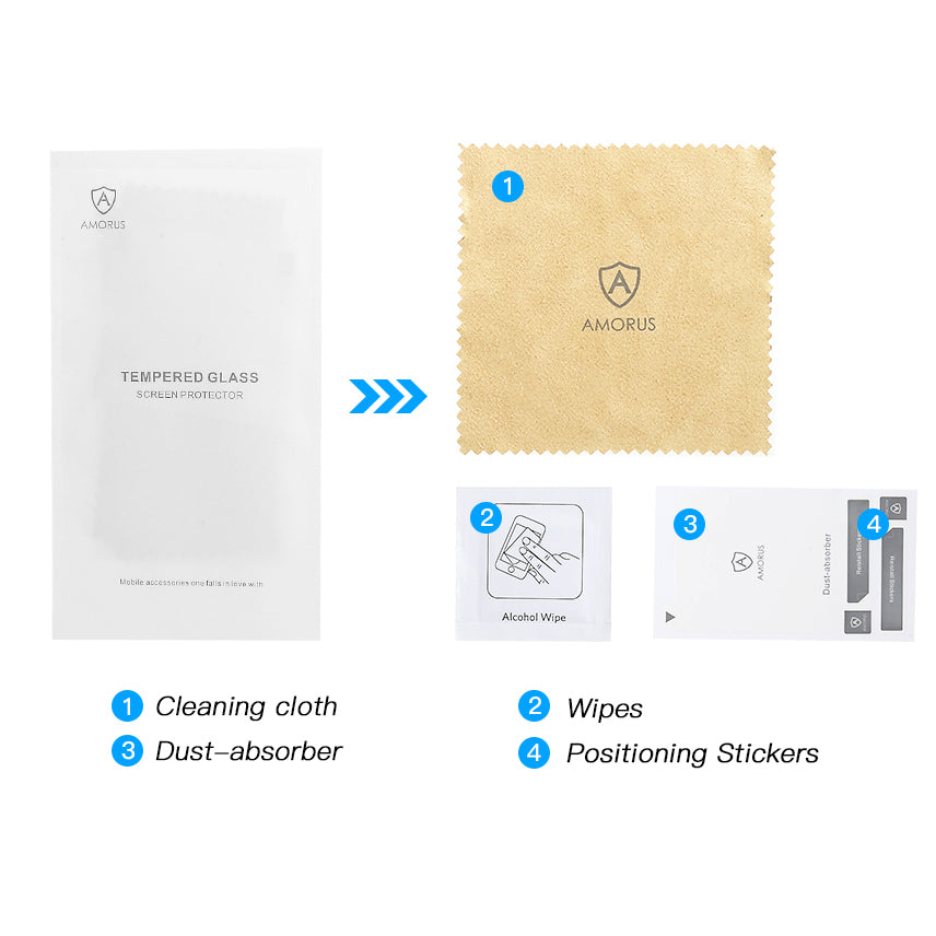 AMORUS For Samsung Galaxy S24 Ultra Screen Protector UV Liquid Adhesive Full Coverage 3D Curved Tempered Glass Film