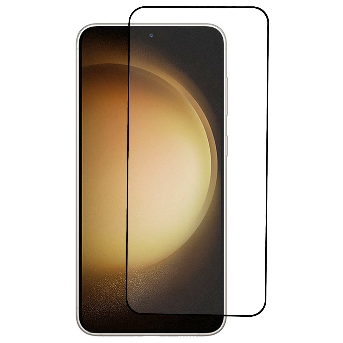 Screen Protector for Samsung Galaxy S24 Silk Printing Black Edge Ultra HD (Fingerprint Unlock)