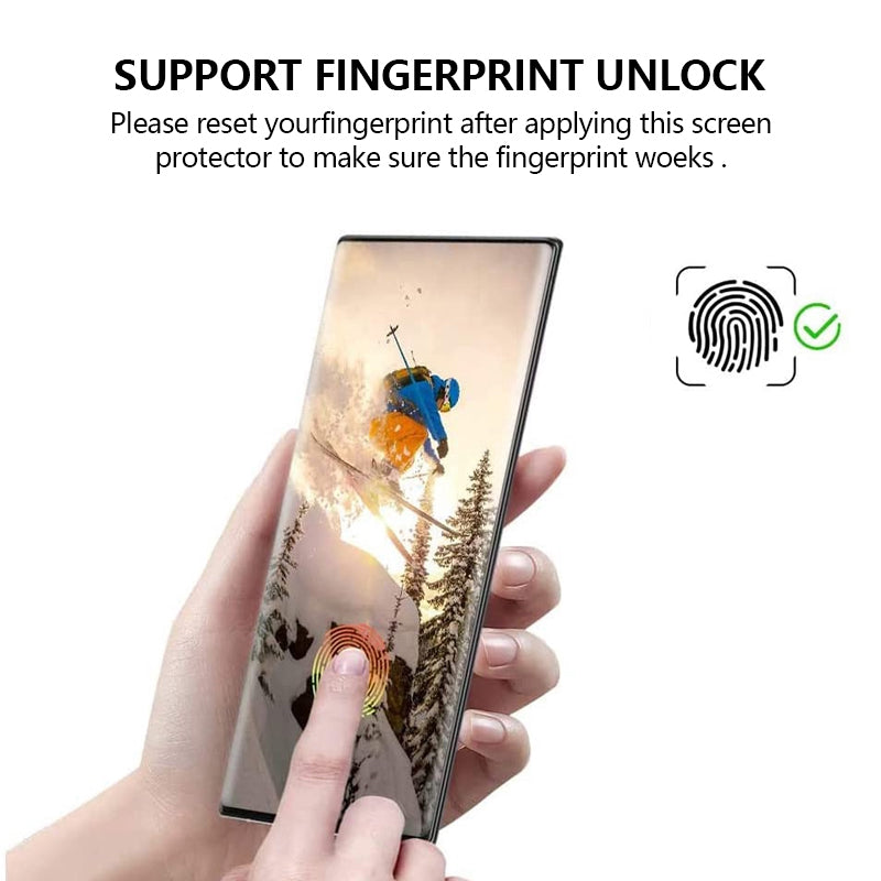 Screen Protector for Samsung Galaxy S24 Silk Printing Black Edge Ultra HD (Fingerprint Unlock)