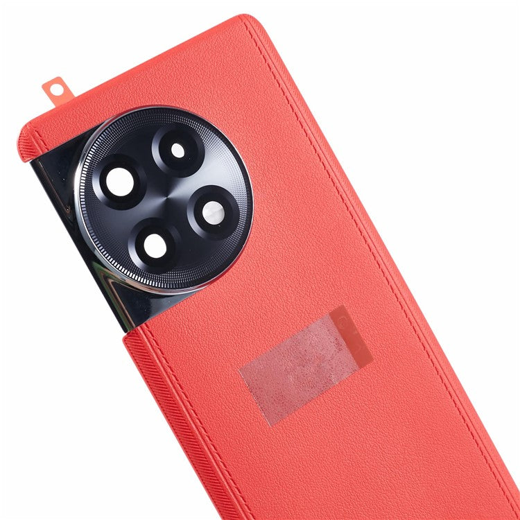For OnePlus Ace 2 5G OEM Battery Housing with Adhesive Sticker + Camera Lens Cover - Red