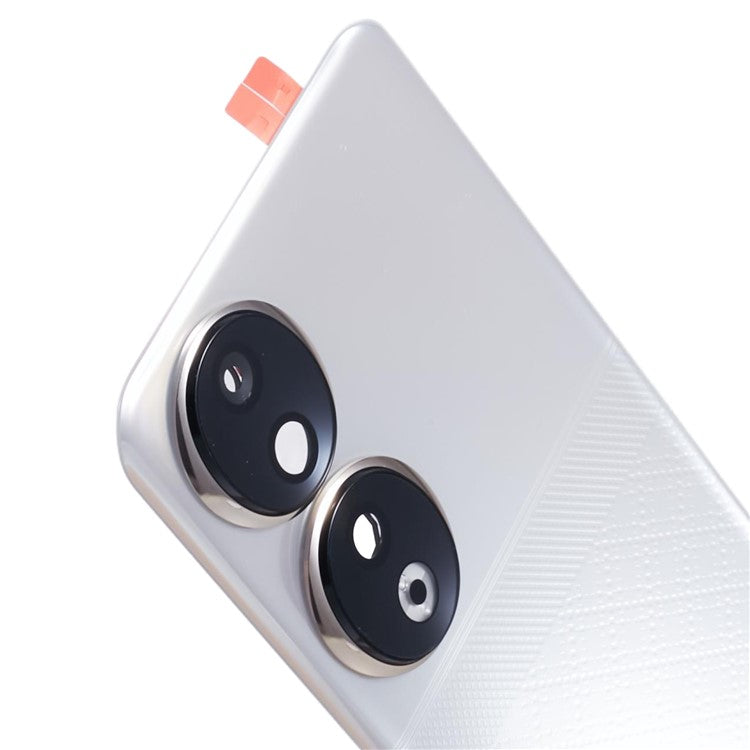 For Honor 90 REA-AN00 REA-NX9 OEM Battery Housing with Adhesive Sticker + Camera Lens Cover - Silver