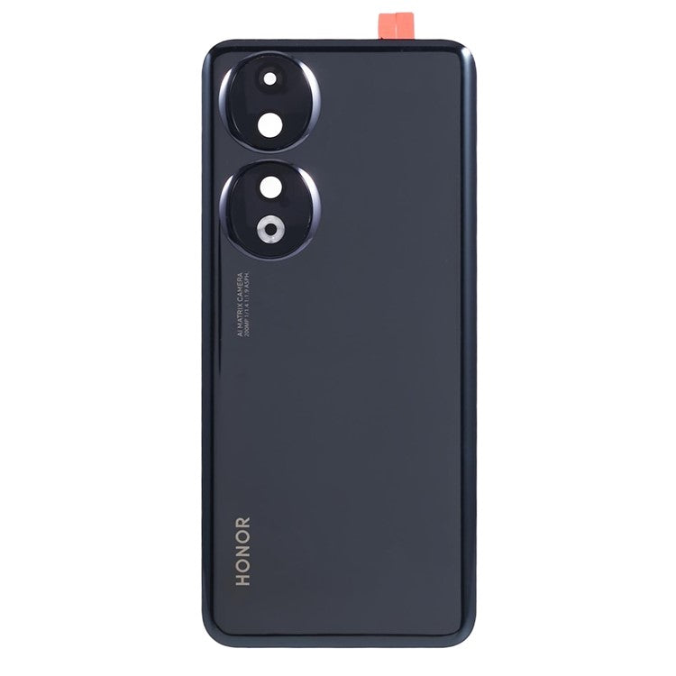 For Honor 90 REA-AN00 REA-NX9 OEM Battery Housing with Adhesive Sticker + Camera Lens Cover - Black
