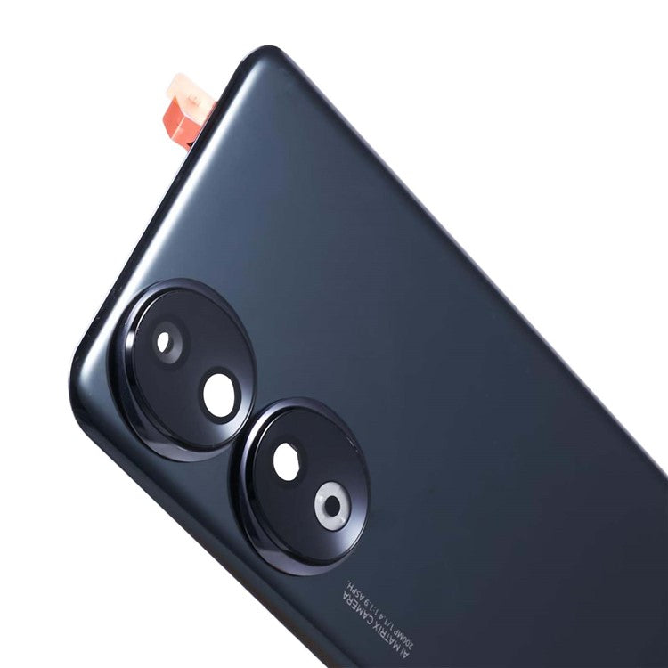 For Honor 90 REA-AN00 REA-NX9 OEM Battery Housing with Adhesive Sticker + Camera Lens Cover - Black