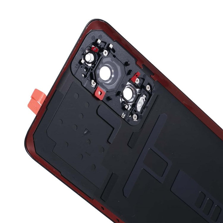 For Honor 90 REA-AN00 REA-NX9 OEM Battery Housing with Adhesive Sticker + Camera Lens Cover - Black
