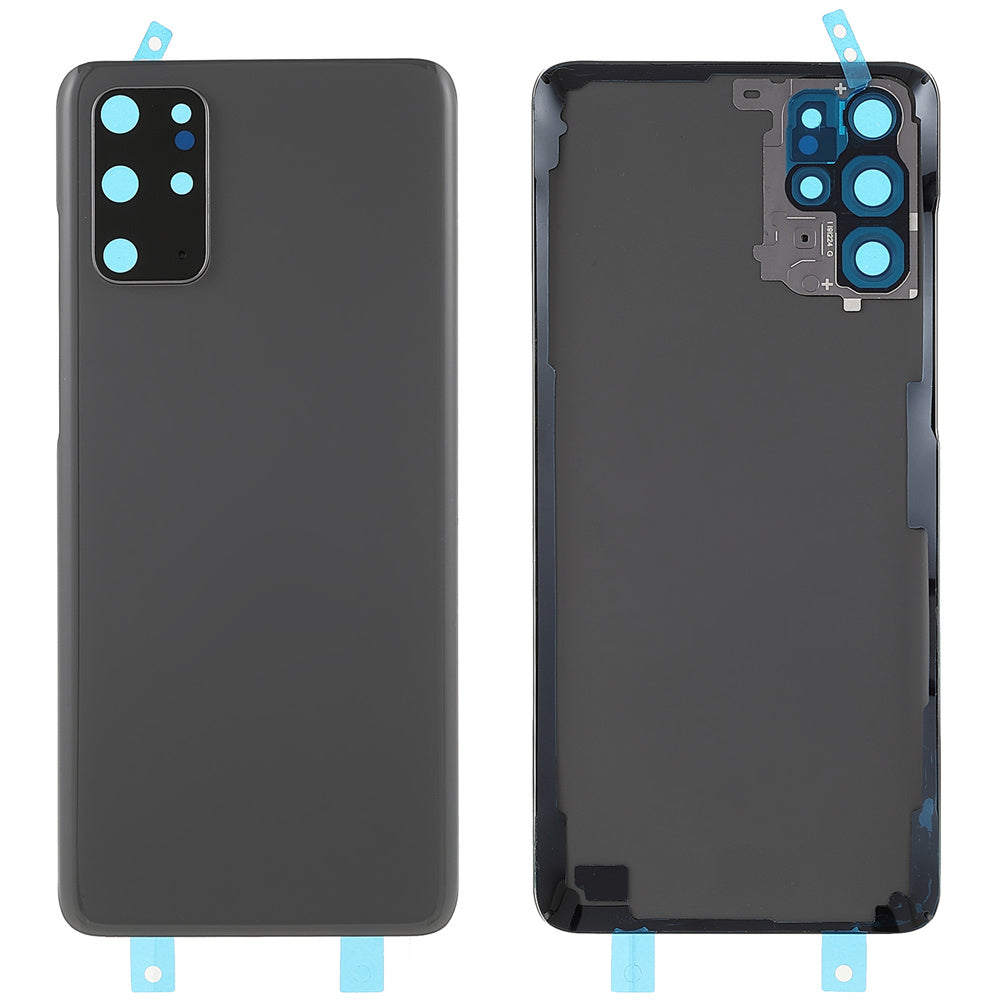 For Samsung Galaxy S20 Plus 4G G985 Battery Housing with Adhesive Sticker + Camera Lens Cover - Grey