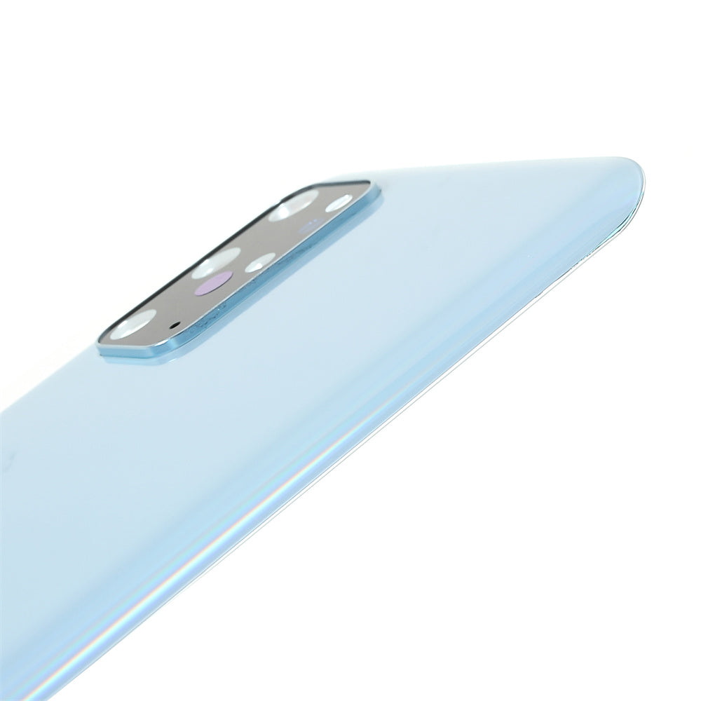 For Samsung Galaxy S20 Plus 4G G985 Battery Housing with Adhesive Sticker + Camera Lens Cover - Blue