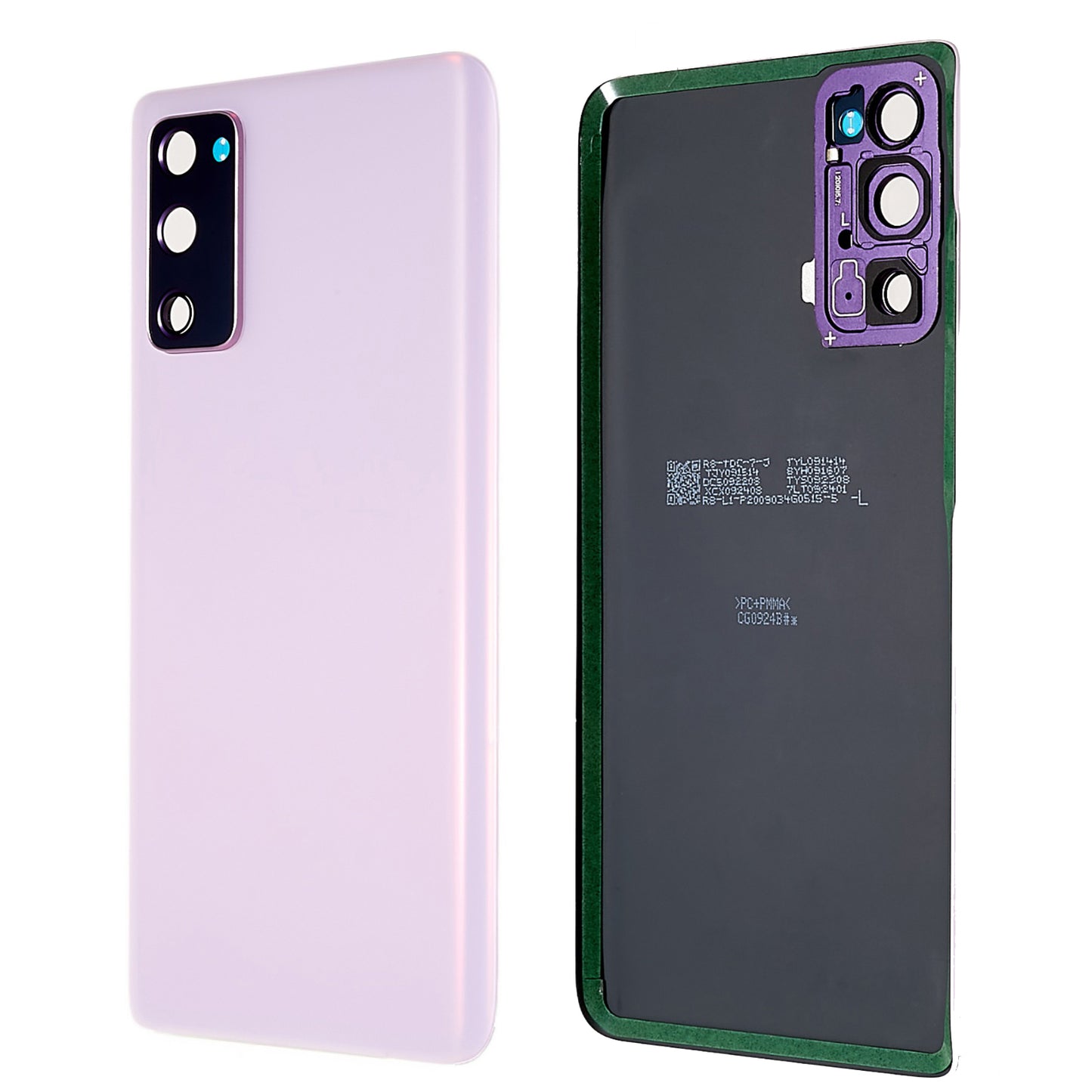 For Samsung Galaxy S20 FE G780 / S20 FE 5G G781 Battery Housing with Adhesive Sticker + Camera Lens Cover (without Logo) - Pink