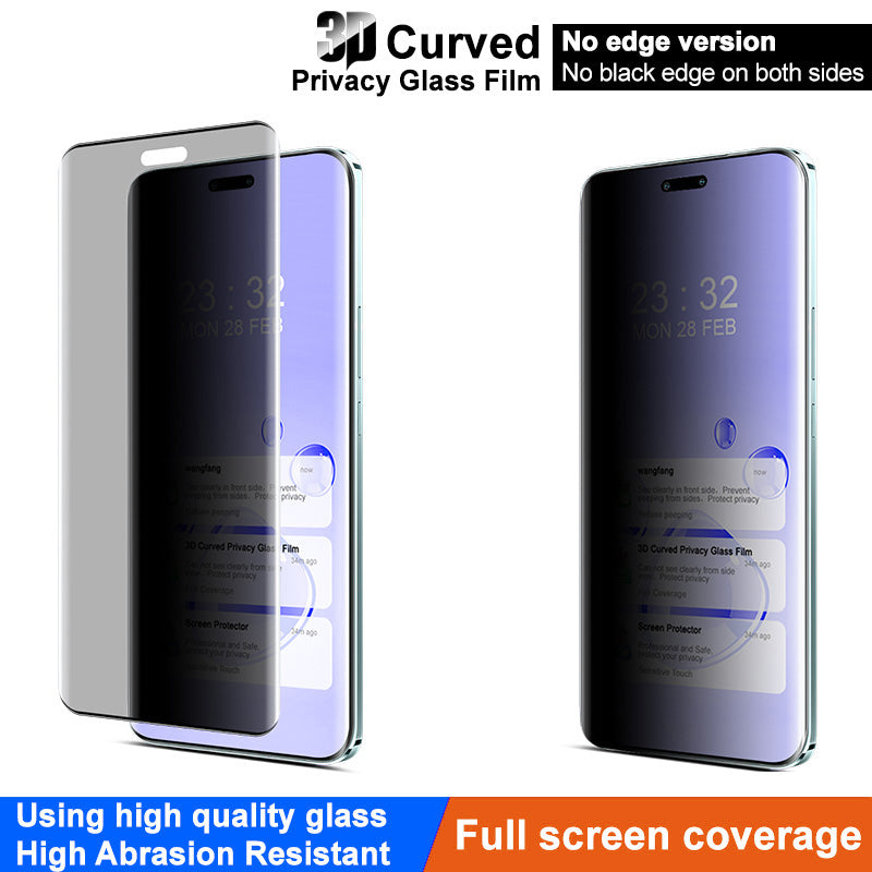 IMAK For 	Honor Magic6 RSR Porsche Design 5G Screen Protector 3D Curved Anti-Spy Film (No Edge Version)
