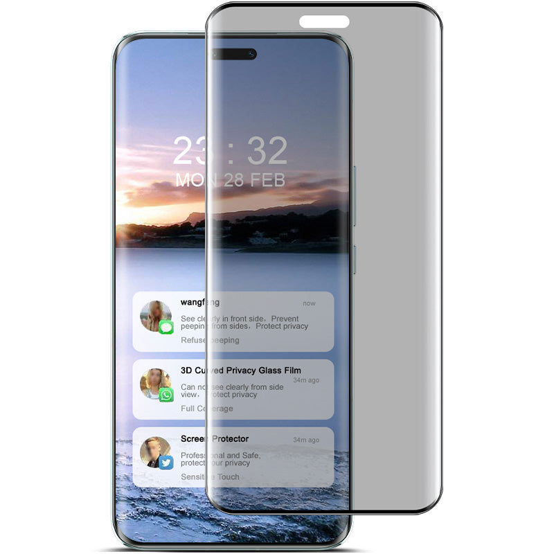 IMAK For Honor Magic6 RSR Porsche Design 5G Anti-Spy Privacy Screen Protector 3D Curved Tempered Glass Film