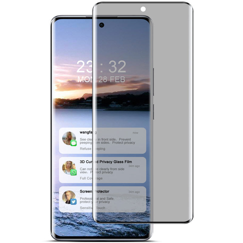 IMAK For Oppo A3 Pro 5G Tempered Glass Screen Protector 3D Curved Anti-Peep Screen Film