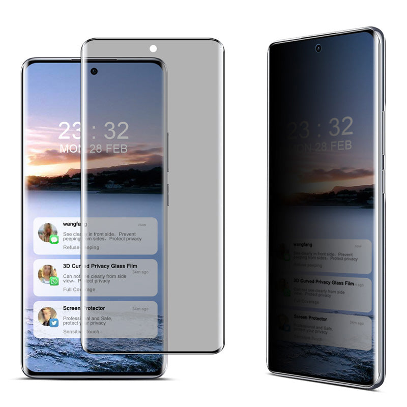 IMAK For Oppo A3 Pro 5G Tempered Glass Screen Protector 3D Curved Anti-Peep Screen Film