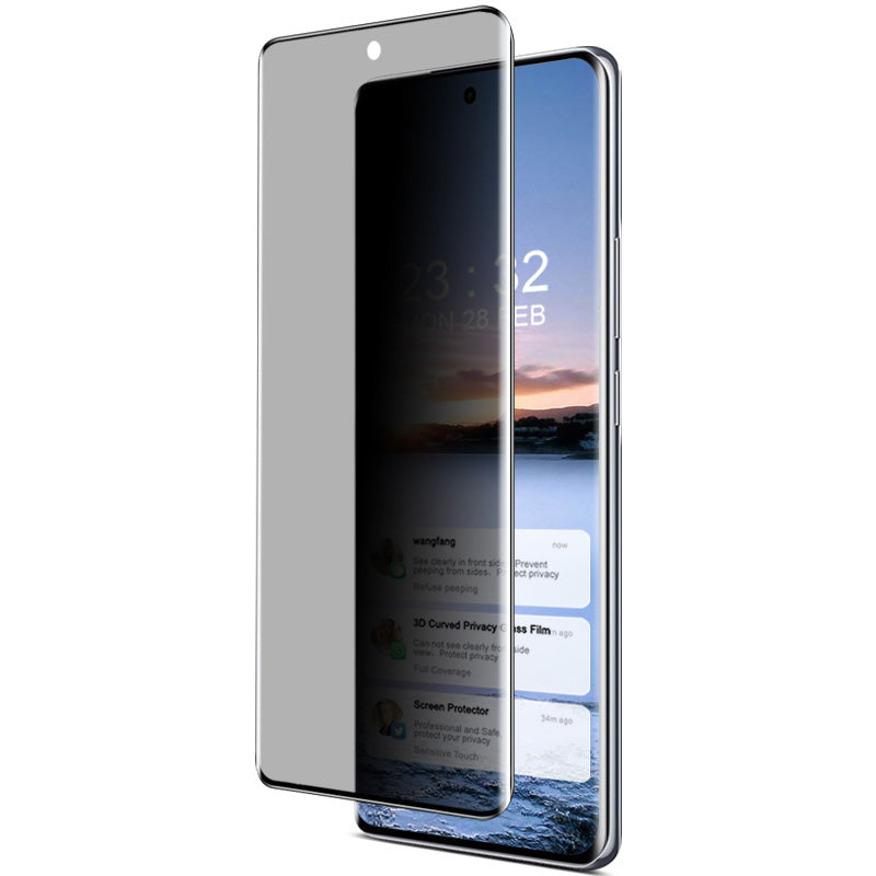 IMAK For Oppo A3 Pro 5G Tempered Glass Screen Protector 3D Curved Anti-Peep Screen Film