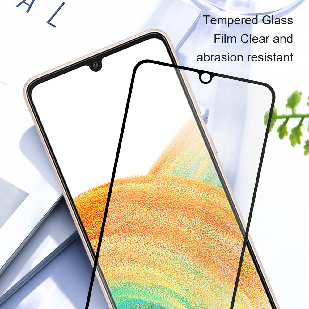 AMORUS 2Pcs For Samsung Galaxy Z Fold6 5G HD Clear Tempered Glass Screen Protector Silk Printing 9H Film - Black