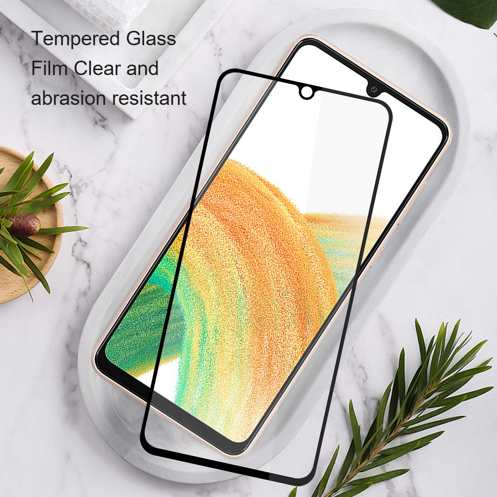 AMORUS 2Pcs For Samsung Galaxy Z Fold6 5G HD Clear Tempered Glass Screen Protector Silk Printing 9H Film - Black