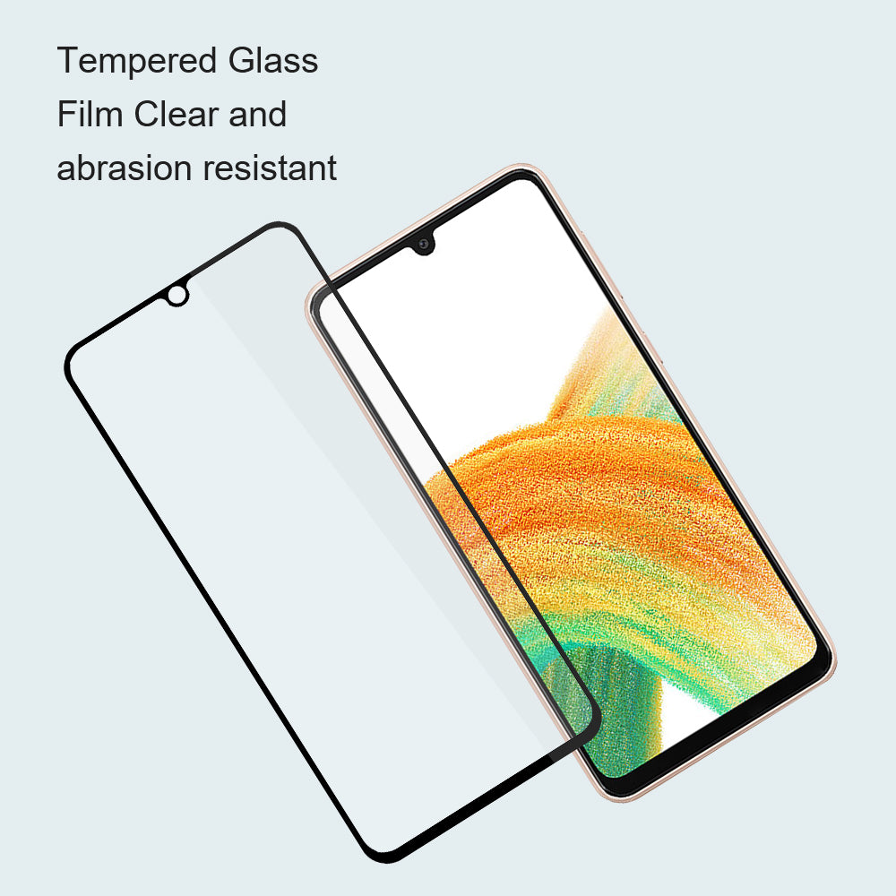 AMORUS 2Pcs For Samsung Galaxy Z Fold6 5G HD Clear Tempered Glass Screen Protector Silk Printing 9H Film - Black