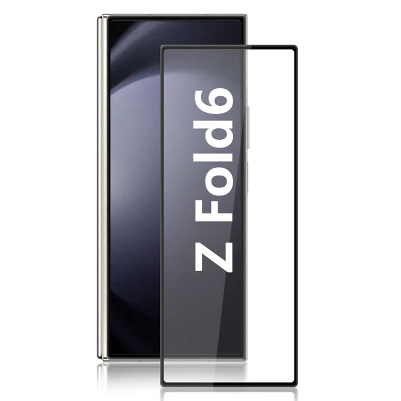 AMORUS For Samsung Galaxy Z Fold6 5G Super Clear Black Tempered Glass Full Screen Protector (Silk Printing)