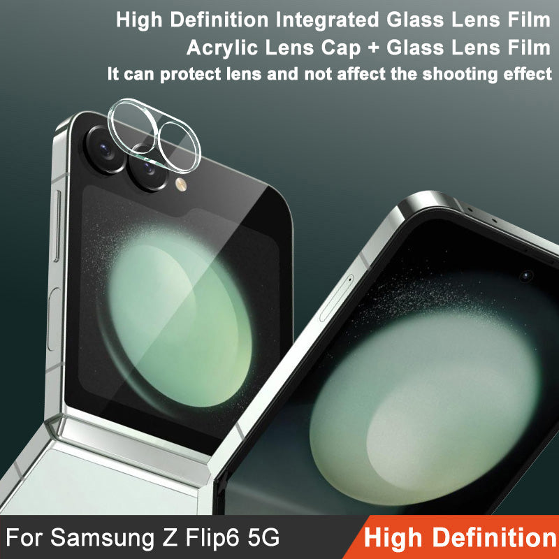 IMAK For Samsung Galaxy Z Flip6 5G Camera Lens Protector Integrated Tempered Glass + Acrylic Lens Cap Lens Film