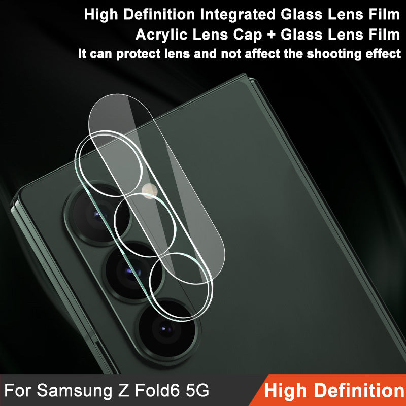 IMAK For Samsung Galaxy Z Fold6 5G Rear Lens Film + Acrylic Lens Cap Tempered Glass Rear Camera Lens Protectors