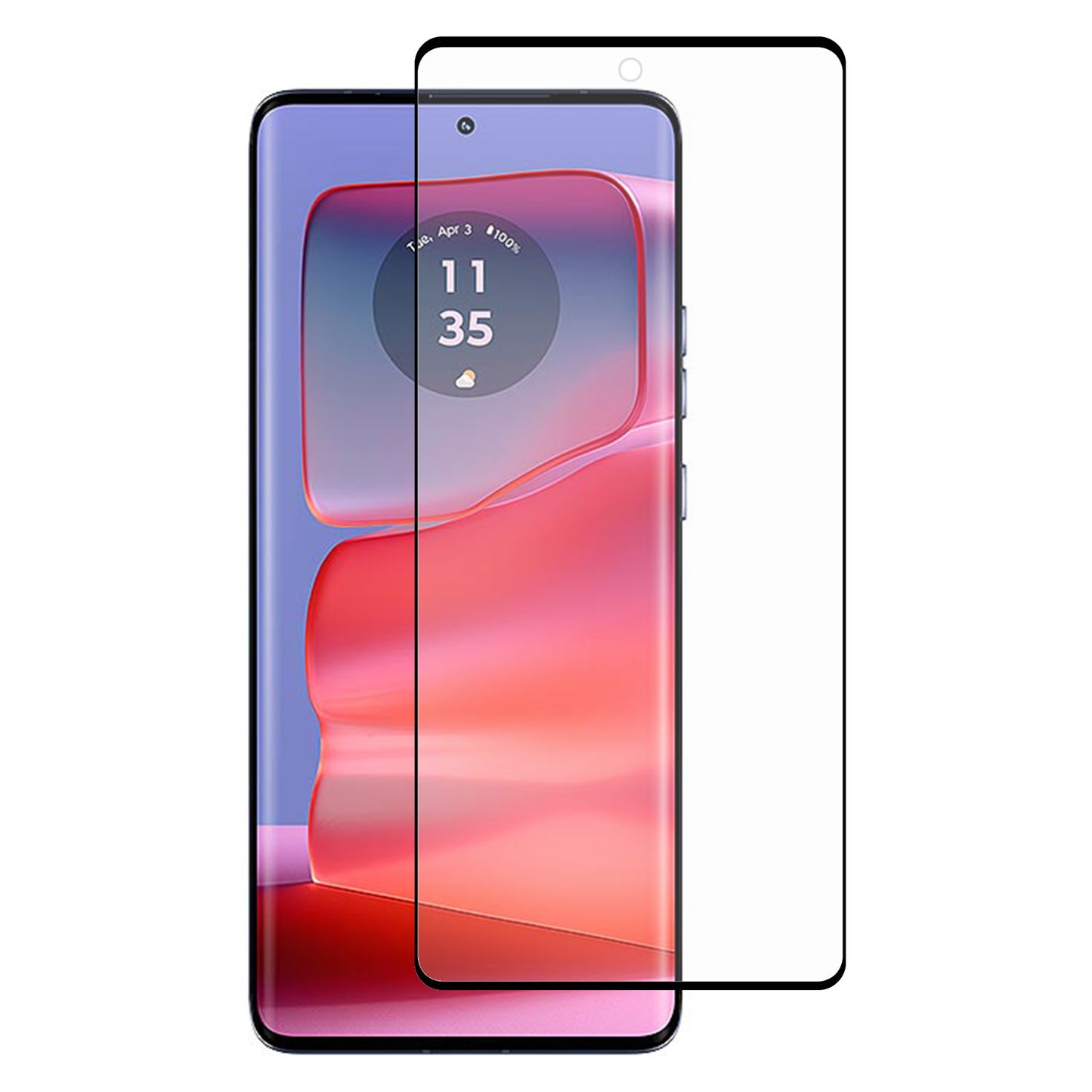 For Motorola Edge 50 Pro 5G Screen Protector Side Glue 3D Curved Edge Tempered Glass Film