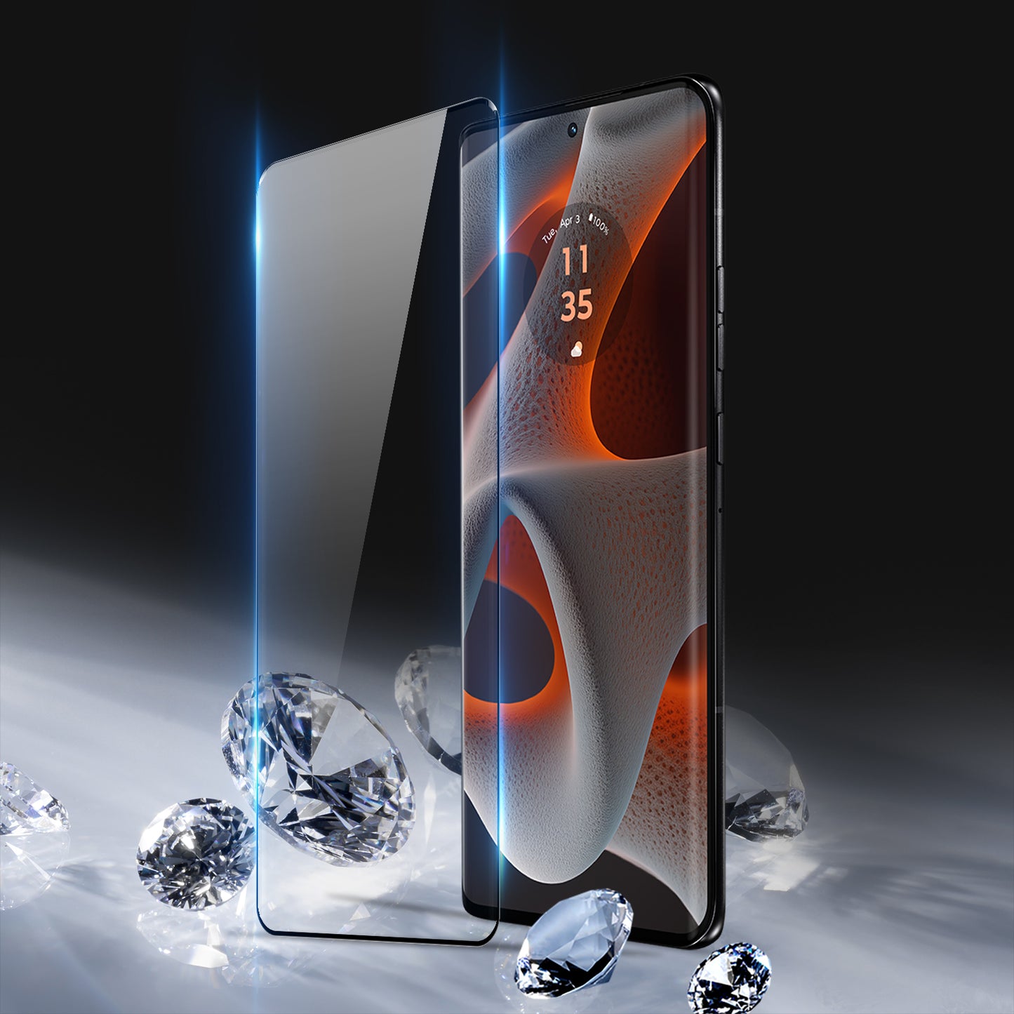 DUX DUCIS For Motorola Edge 50 Pro 5G Screen Protector Hot Bending Full Glue Medium Alumina Glass Film