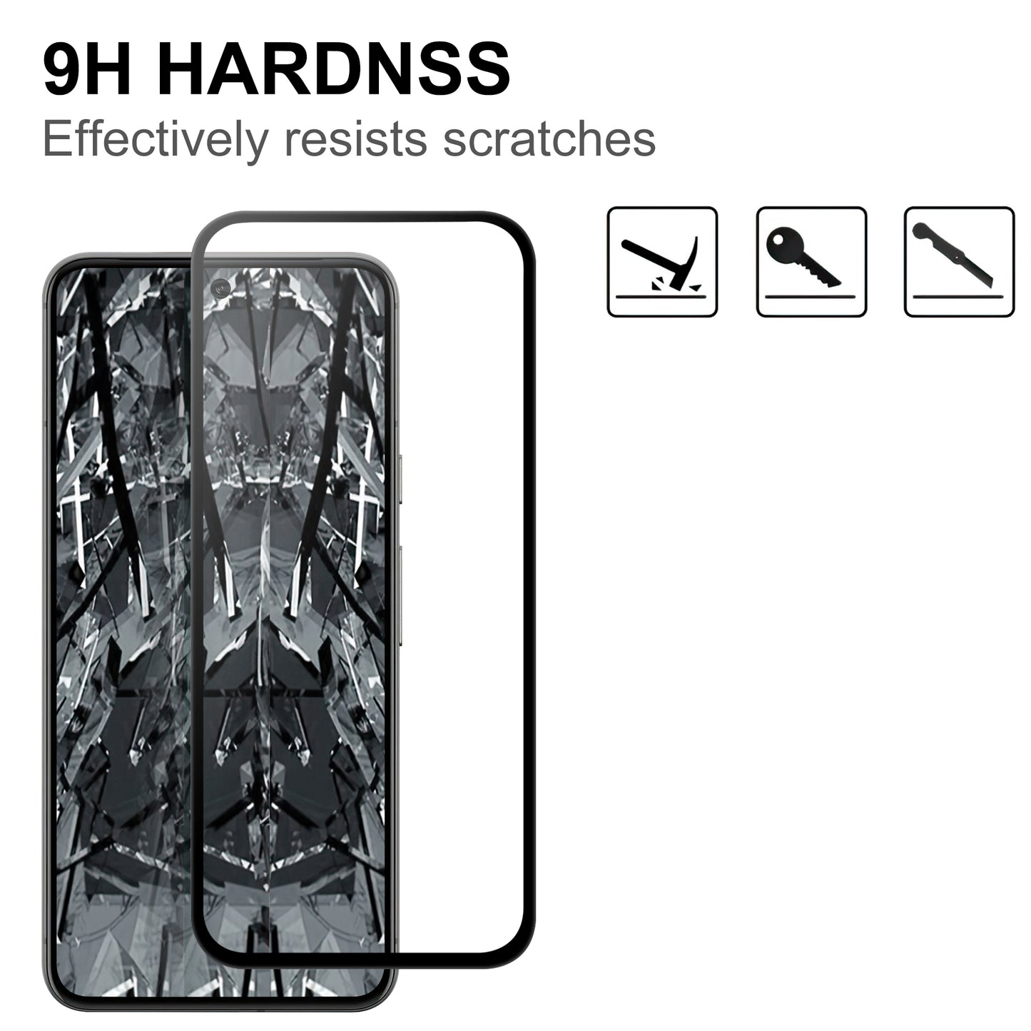 For Google Pixel 8a Screen Film Black Edge AGC Glass HD Clear Screen Protector