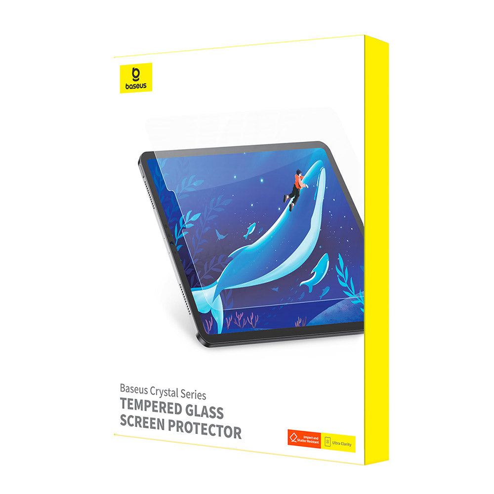 BASEUS Crystal Series For iPad Pro 11 (2024) Screen Film Clear Tempered Glass HD Screen Protector