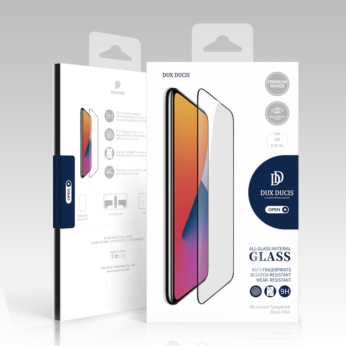 DUX DUCIS For Honor X7b 5G Screen Protector Clear Medium Alumina Glass Shatterproof Film (9D)