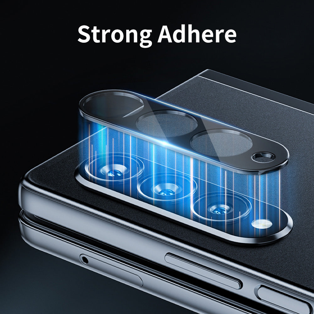 ENKAY HAT PRINCE 2Pcs For Samsung Galaxy Z Fold6 5G Camera Lens Protector Tempered Glass Phone Lens Film - Black