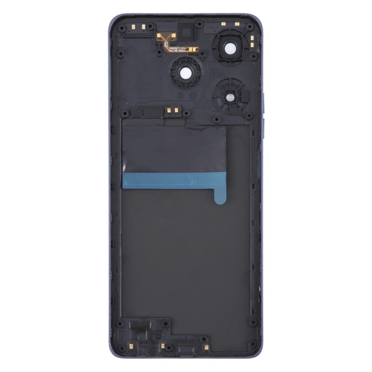 For TECNO Spark 10 Pro KI7 Back Battery Housing Cover with Camera Ring Lens Cover Spare Part - Black