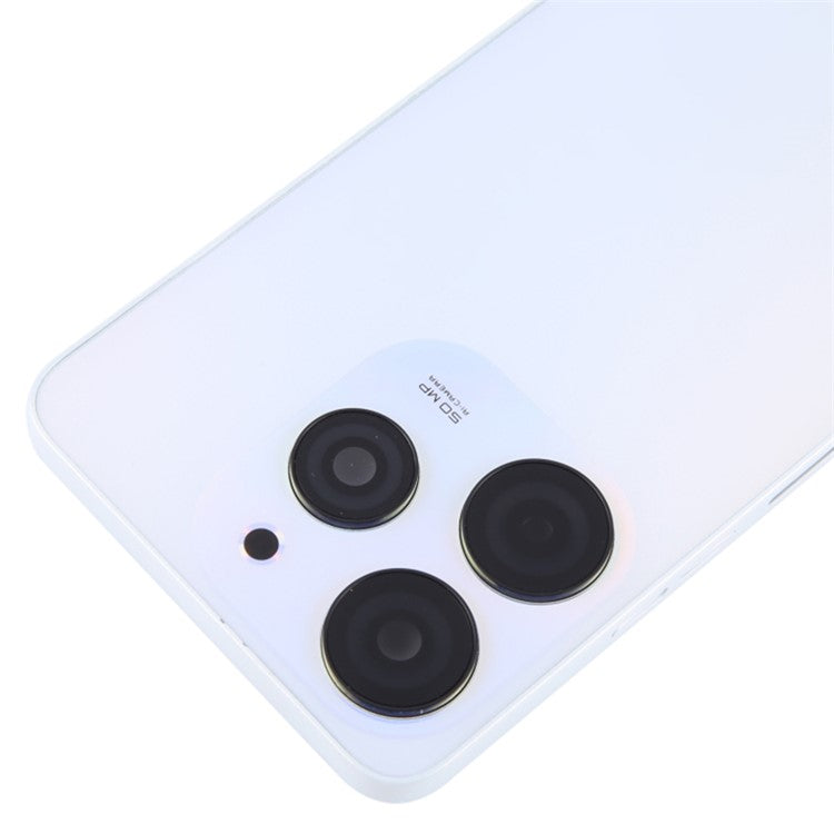 For TECNO Spark 10 Pro KI7 Back Battery Housing Cover with Camera Ring Lens Cover Spare Part - White