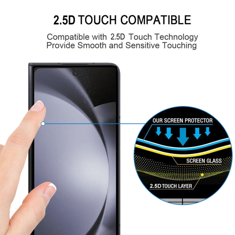 For Samsung Galaxy Z Fold6 5G Front Tempered Glass Screen Protector Full Cover Full Glue Silk Printing Clear Film