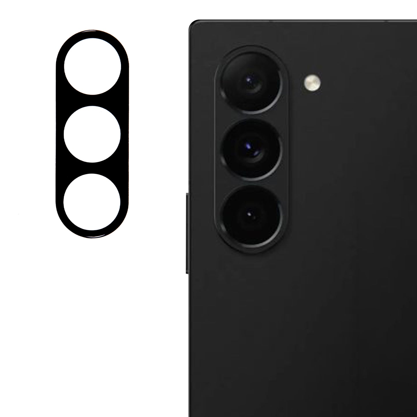 For Samsung Galaxy Z Fold6 5G Tempered Glass Camera Lens Film Anti-Scratch Lens Protector - Black