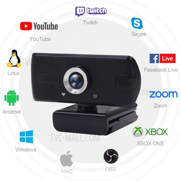 High Definition 1080P Camera Web Cam USB Computer Camera Built-in Mic Camera