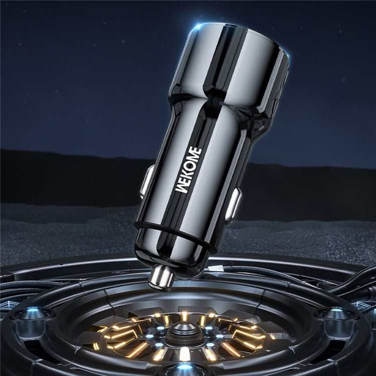 WEKOME WP-C49 Pop Digital Series USB-A+USB-C 63W Fast Car Charger