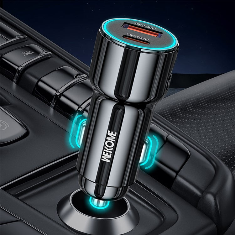 WEKOME WP-C49 Pop Digital Series USB-A+USB-C 63W Fast Car Charger