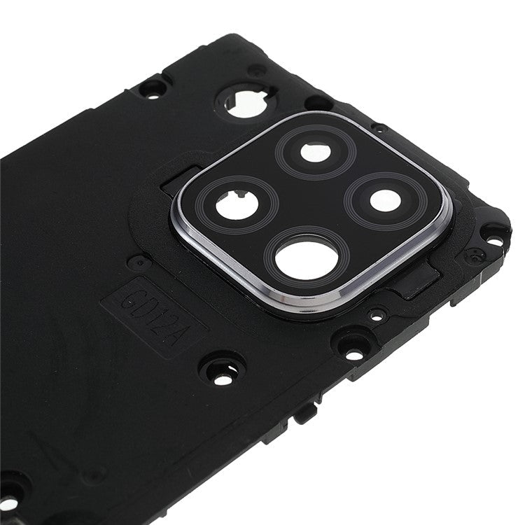 For Huawei P40 lite 4G OEM Rear Camera Lens Ring Cover + Motherboard Shield Cover (without Logo) - Black