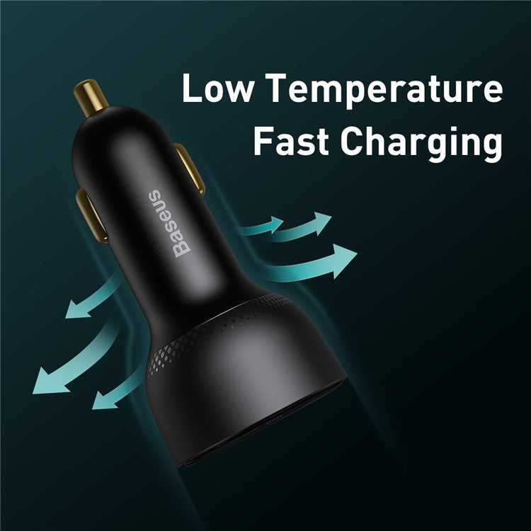 BASEUS Superme Digital Display USB+Type C Dual Port 100W Car Charger PPS QC PD 3.0 Quick Charger