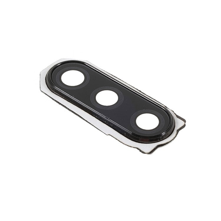 OEM Back Rear Camera Lens Ring Cover with Glass Lens Replacement with Glass Lens for Sony Xperia 5 - Black