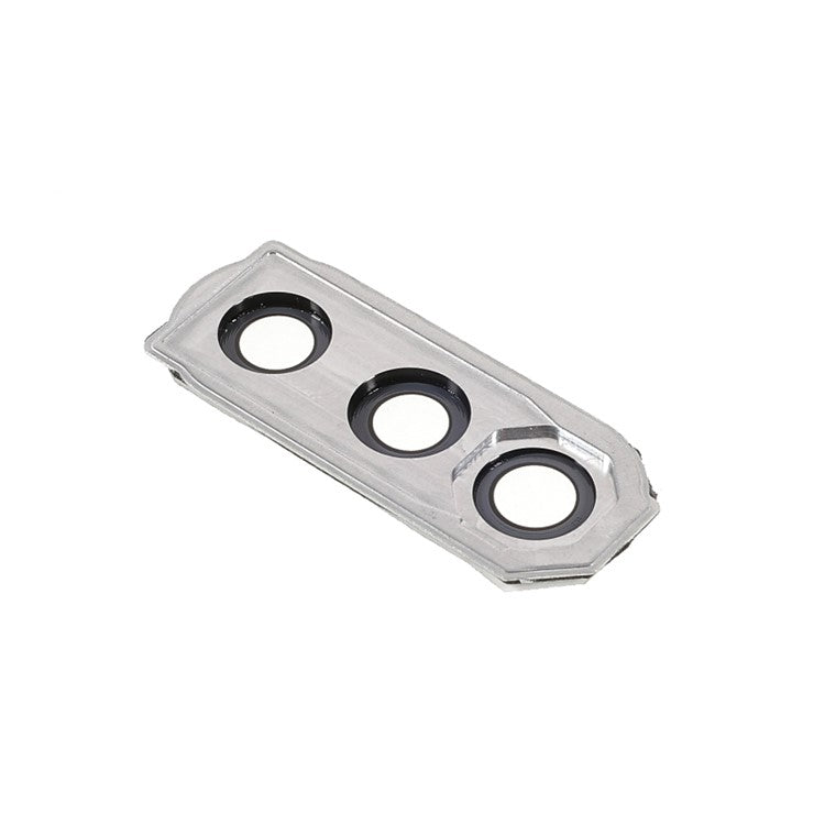 OEM Back Rear Camera Lens Ring Cover with Glass Lens Replacement with Glass Lens for Sony Xperia 5 - Silver