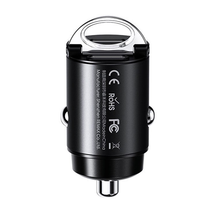 REMAX RCC350 Tanya Pro Max Series PD 45W Fast Charging Dual Type-C Car Charger with Mini Ring Handle