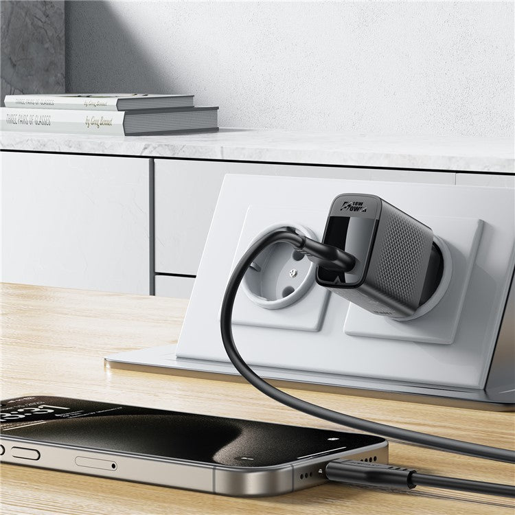 ACEFAST A90 GaN Wall Charger QC 18W Single USB-A Power Adapter with Type-C Cable - EU Plug