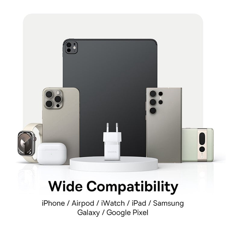 BASEUS Palm Fast Charger 30W Type-C Single Port Portable Wall Charging Adapter, EU Plug - White